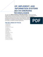 Develop, Implement, and Operate Information Systems Based On Emerging Technologies