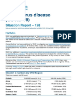 Coronavirus Disease (COVID-19) : Situation Report - 128