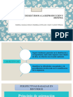 Distribución de Recursos A La Reproducción y Defensa