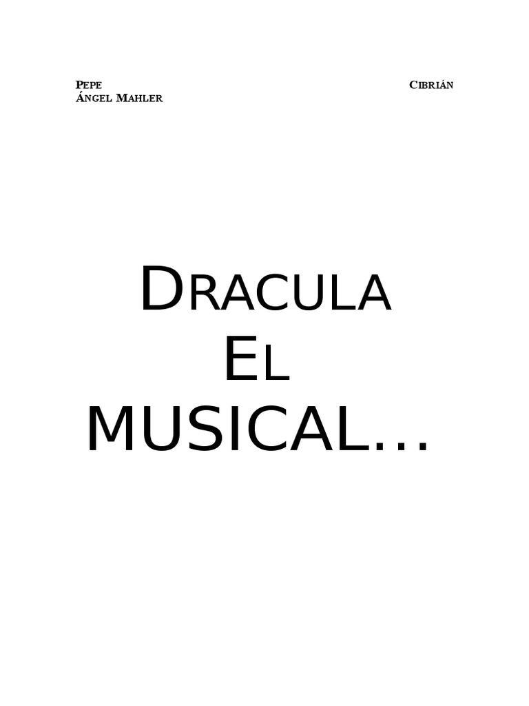 Dracula Libreto Completo PDF | PDF | Drácula | Bram Stoker, image size:768x1024