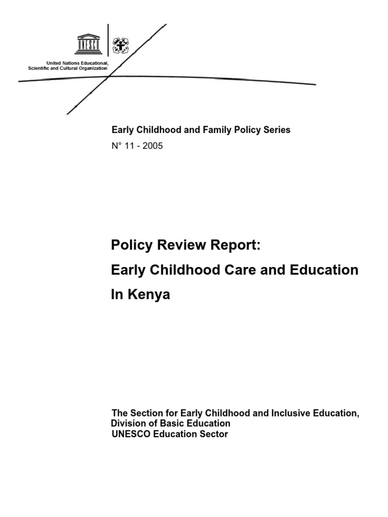 Early Childhood Document PDF Early Childhood Education Kenya