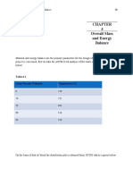 Overall Mass and Energy Balance