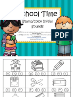 School Time: Stamp/color Initial Sounds