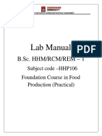 Lab Manual: B.Sc. HHM/RCM/REM - 1