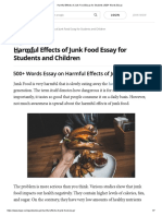 Harmful Effects of Junk Food Essay For Students - 500+ Words Essay