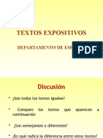 Textos Expositivos: Departamento de Español
