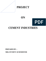 Project On Cement Industries