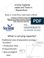 Carrying Capacity and Tools in Aquaculture