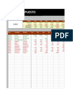 Presupuesto Excel