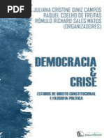 Democracia e crise_ Estudos de Direito Constitucional e Filosofia Política