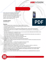 DS-K1T671TM-3XF Face Recognition Terminal: Available Model