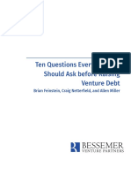 Ten Questions Every Founder Should Ask Before Raising Venture Debt