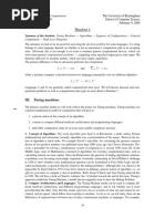 Handout 4: Iii. Turing Machines