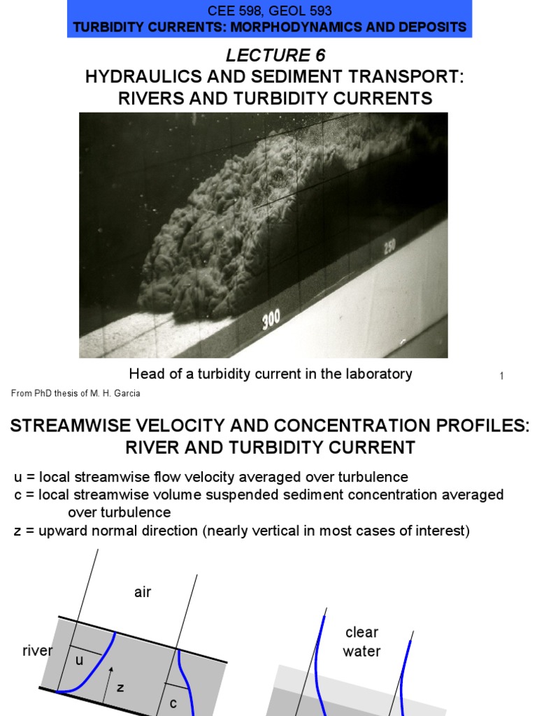 Hydraulics and Sediment Transport: Rivers and Turbidity Currents | PDF ...