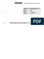 3 Operation Instructions, PLC System