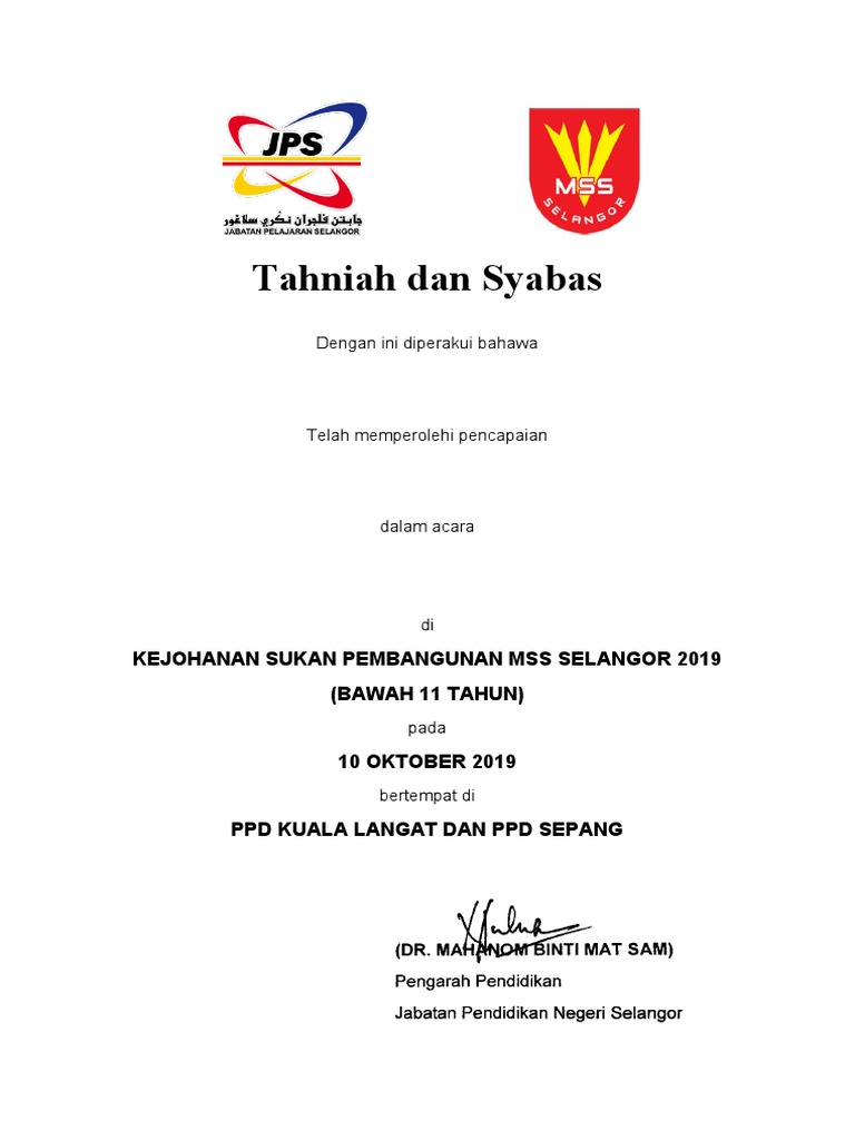 Format Sijil | PDF