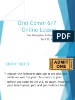 Oral Comm Online Lesson April 10