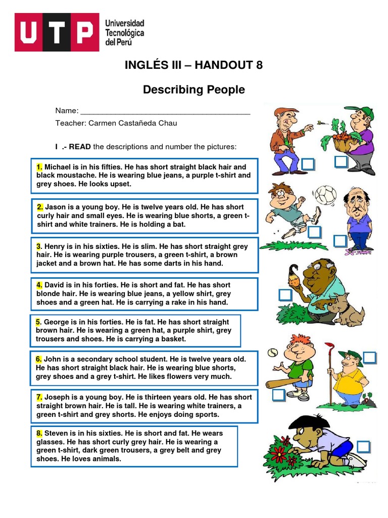 Describing People: Characteristics Guide | PDF | Lifestyle