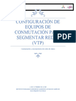 Configuración VTP y VLAN en switches para segmentar redes