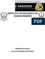 Instituto Tecnologico de Ciudad Madero: Ingenieria Petrolera Especialidad: REPARACION DE POZOS