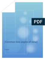 Common Lens Angles of View