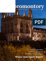 Promontory Investment Research Winter 2020 Publication