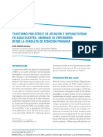 Trastorno Por Déficit de Atención E Hiperactividad en Adolescentes. Abordaje de Enfermería Desde La Consulta de Atención Primaria