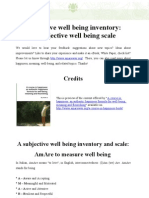 Subjective Well Being Inventory A Subjective Well Being Scale