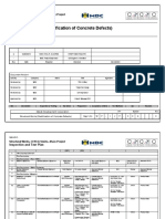 Structural Works (Rectification of Concrete Defects) : Inspection and Test Plan