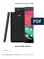 How To Install TWRP Recovery Root Wiko Pulp 4G