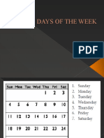 Days of The Week