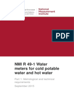 NMI R 49-1 Water Meters For Cold Potable Water and Hot Water