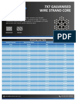 Datasheet 7X7 Galvanised Wire Strand Core