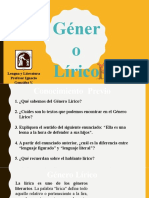 1º Medio - Lenguaje - Género Lírico