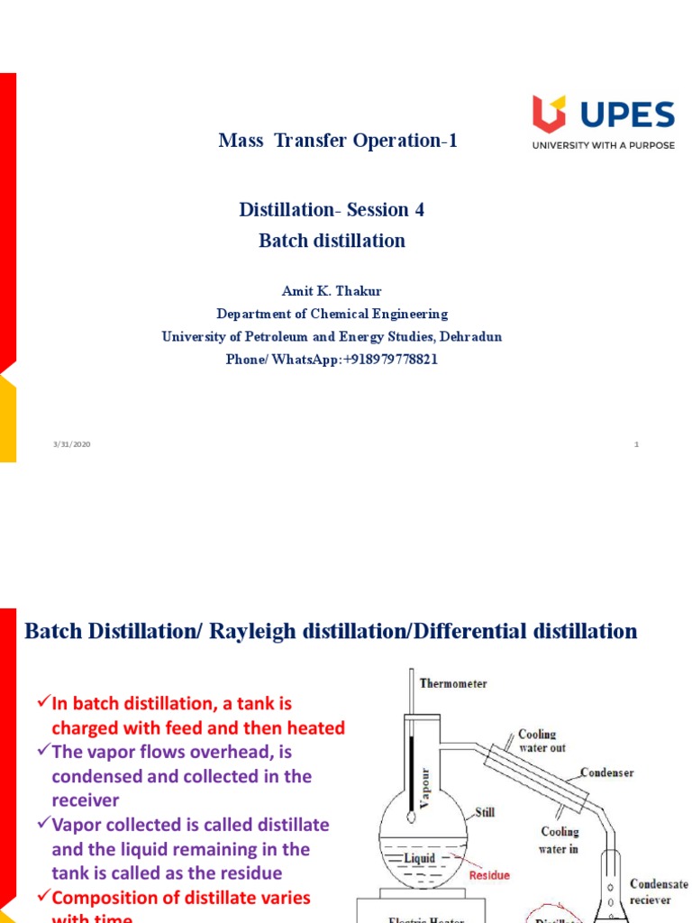 Distillation Session 4 PDF Distillation Unit Operations