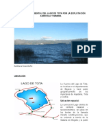 Afectación Ambiental Del Lago de Tota Por La Explotación Agrícola y Minera