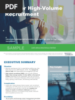 Plan For High-Volume Recruitment: Sample