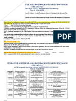 Tentative Schedule and Handbook of Participation in Online STC