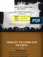 Threats To Computer Security: Sem) SUB:-CS-795A