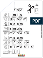 Recorta y Forma La Palabra Letra Por Letra ML S T PDF