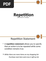 Control Loop Statements, Jump Statements