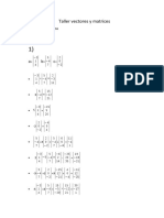 Taller Vectores y Matrices