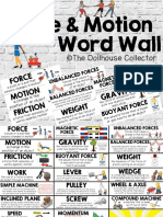 05 - Force Motion Word Wall - From The TC Collection