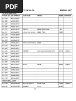 Supplement of Safety Catalog MARCH, 2007: Toyota Ball Joint Stock No. Oe Number Car Name Model Year Position