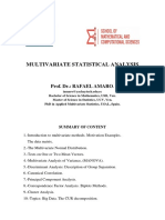 Multivariate Statistical Analysis: Prof. DR.: RAFAEL AMARO
