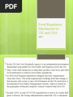 Food Regulatory Mechanism in UK and USA