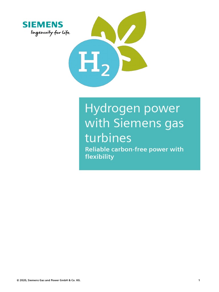 Hydrogen Power With Siemens Gas Turbines | PDF | Combustion | Natural Gas