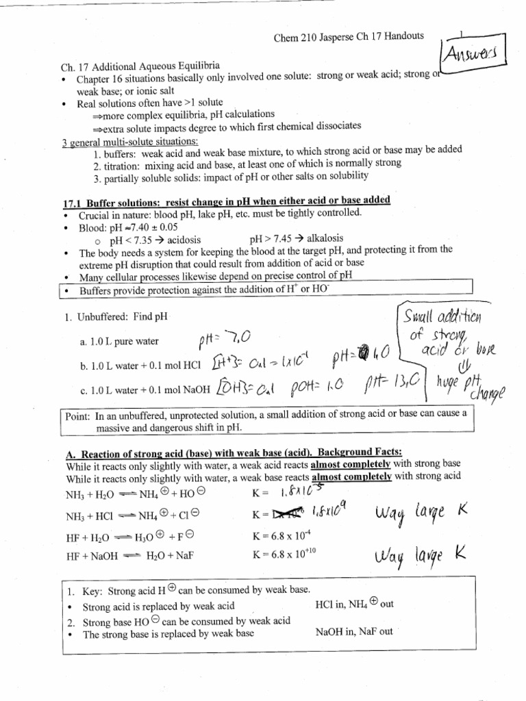 CH 17 Handouts With Answers PDF | PDF