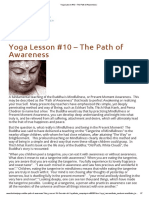 Yoga Lesson #10 - The Path of Awareness