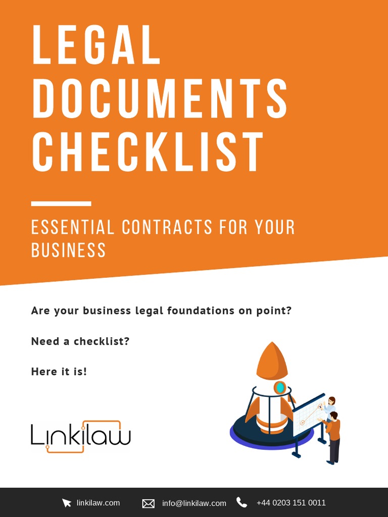 Linkilaw Legal Documents Checklist PDF Non Disclosure Agreement
